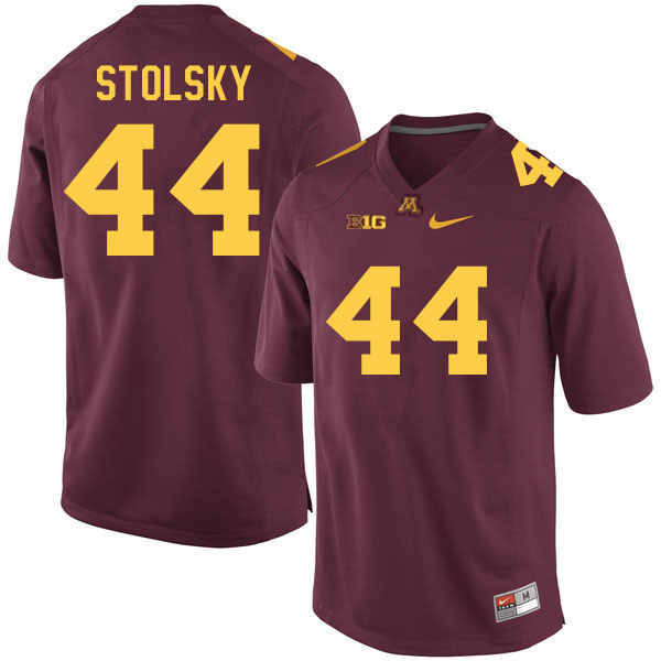 Men #44 Tyler Stolsky Minnesota Golden Gophers College Football Jerseys Sale-Maroon